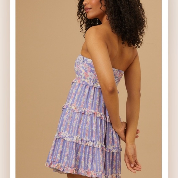 NWT - Altar’d State Rosie Lavender Strapless Dress - Size XL - Picture 4 of 6